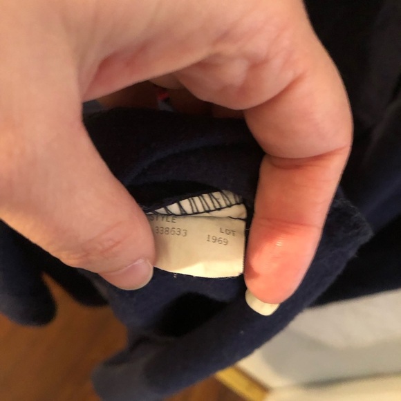 Vintage Christian Dior Plaid and Navy Sleep Shirt Gown - Picture 7 of 9